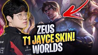 ZEUS PLAYS WITH NEW T1 JAYCE WORLDS SKIN! - T1 Zeus Plays Jayce TOP vs Udyr! | Season 2024