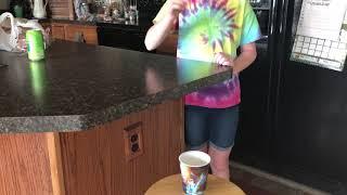 Bounce the pencil into the cup trick shot!