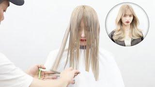 非常流行的韓式中長發剪髮教程，一定要學Very popular Korean medium and long hair cutting tutorial, must learn