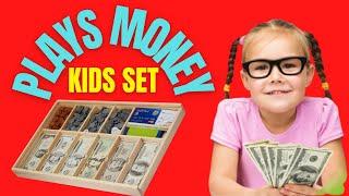 Educational Play Money Set for Kids   Bills, Coins, Wallet, Credit Card, Checks  Over 560 Pieces