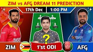 ZIM vs AFG Dream11 Team, ZIM vs AFG 1'st ODI Dream11 Prediction, ZIM vs AFG Dream11 Team Prediction