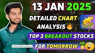 Best Intraday stocks for Tomorrow | 13 JAN 2025 | Breakout Stocks For Tomorrow | Intraday Tips