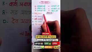 Panch Prayag ( पंच प्रयाग  ) with Tricks | Indian Geograpgy #upsc