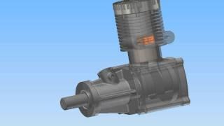 Autodesk Inventor Animated 2-stroke Engine