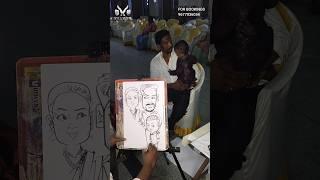 Live caricature by Surendar. Book your events now - 9677036054#wedding #reception #VELVOM