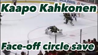 Kaapo Kahkonen Save from the Face-off Circle ⭕️ Crash The Net