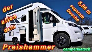 Mooveo TEI 60 FB ️2021️günstige Wohnmobile mit Längsbett unter 6 m️Campervan Test Review Roomtour