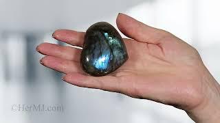 Labradorite Blue Flash Heart - Lifestyle