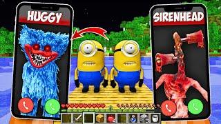 i found HORROR HUGGY BUGGY And SIREN HEAD in Mincraft | Mincraft Horror |