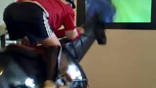 Riding a Jockey Simulator