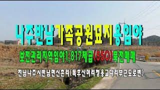 20-23[전남권부동산가족묘지]나주반남보전관리지역임야(묵전)지방도로접(550py)매매~