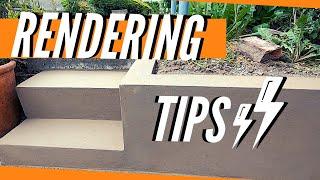 Rendering A Garden Wall & Brick Steps With Sand And Cement (Plastering For Beginners)