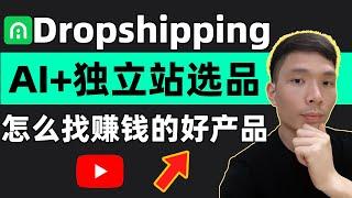 如何用AI找到跨境电商赚钱的爆款产品！无货源跨境电商shopify独立站选品工具有哪些?Dscopilot AI新手做跨境电商如何选品，Dropshipping Copilot新手教程