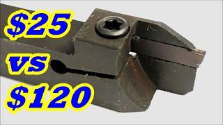 $25 eBay Carbide insert parting tool vs Kennametal and Sumitomo at 3000rpm