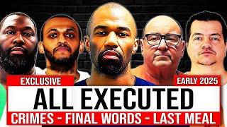 All PRISONERS EXECUTED in January and February 2025 (US): Last Meals & Words & Crimes