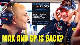 Max Verstappen and Gianpiero (GP) GIGGLING and having a laugh at Radio during Belgian GP FP1