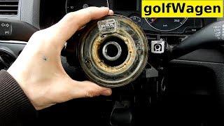 VW Golf 5 clock spring removal, steering angle sensor removal, steering modul removal