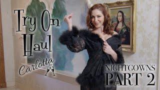 Vintage haul nighties, dressing gowns, peinoirs, housecoat, negligees. The try on of sleepwear 2