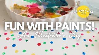 FUN WITH PAINTS (plus an exciting delivery!) - An Illustrator’s Daily(ish) Vlog 348