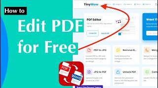 TinyWow : How to Edit PDF for Free - TinyWow PDF, Video, Image & Other Online Tools