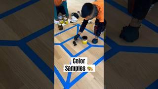 Color samples on Red Oak ‍ #flooringexperts #reels #woodworking #diy #fypシ #construction #fyp