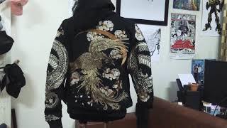 LAVA STORE - Siêu Phẩm Hoodie Thêu King Phoenix X Dragon Sukajan Vintage Japan Style