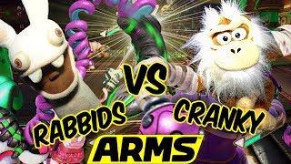 ABM: Rabbid Pranks Cranky !?! Cranky Kong Vs Rabbid !! ARMS Gameplay!! HD