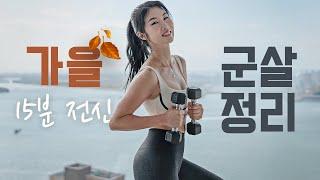 15 Min Full Body Workout -  가을 맞이 뱃살 빼기 최적의 15분 근력 + 유산소 - 노층간 논스톱 홈트 유산소