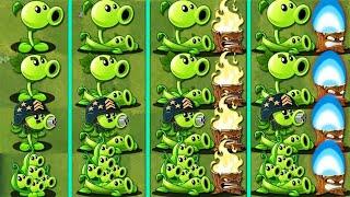 PvZ2 - All PEASHOOTER & Support Plants Battle - Who Will Win ?