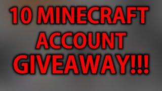 10 MINECRAFT ACCOUNT GIVEAWAY! (Previous Winner Announced)