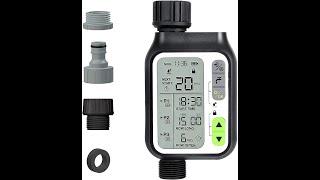 Pinolex Sprinkler Water Timer with 3 Separate Watering Programs and Rain Auto Sensor Function Garden