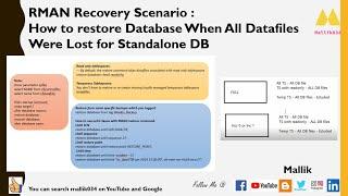 RMAN Recovery Scenario - How to restore Database When All Datafiles Were Lost for Standalone DB