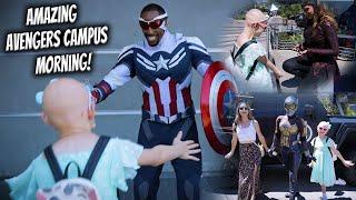 AMAZING character interactions in Avengers Campus! | Scarlet Witch, Sam Wilson & the Wasp!