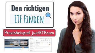 Den richtigen ETF finden + Praxisbeispiel mit justETF