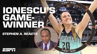 'Mamba mentality' - Stephen A. says Sabrina Ionescu's game-winner mirrored Kobe Bryant | First Take