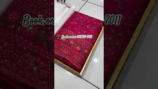 A very beautiful pure pasmina pink colour saree ￼#bandhani #saree #video #fashion #shorts #instagram