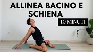 10 MINUTI - Yoga per Sollievo della Schiena e del Bacino