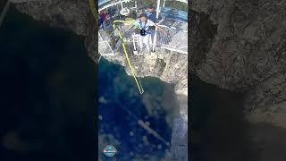 Kid Tries Touching The Water at Canada’s Highest Bungee #canada #bungeejumping #ottawa #gatineau