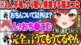 お肉の国の言語について言い合うかるびとわいわいのやり取りを聞いて爆笑する猫汰つなｗ【ぶいすぽ 切り抜き 猫汰つな わいわい かるび バニラ 紡木こかげ】