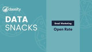 Daasity Data Snacks – Email Open Rate