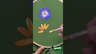 fabric painting onestroke techniques #fabricpainting #art #painting #shorts #ytshorts