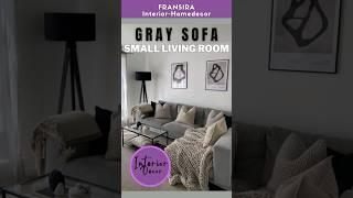 Small Living Room with GRAY SOFA || Grey Sofa living room ideas