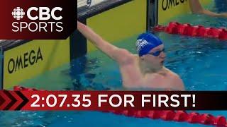 Carter Scheffel takes first in men's 200m medley, heat 1/3 | CBC Sports