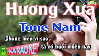 Karaoke Hương Xưa | Tone Nam | Thái Tài