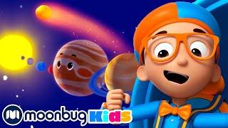 Blippi Explora os Planetas! | Maravilhas do Blippi | Desenhos Animados em Português | Moonbug Kids