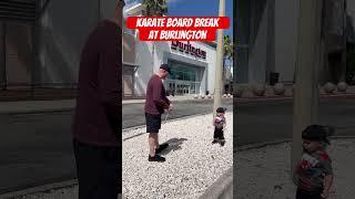 Mekoh breaks board at Burlington Coat Factory #karate #martialarts #taekwondo #learning