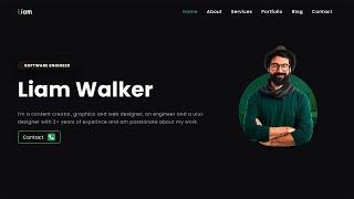 Build a Complete Responsive Personal Portfolio Website using HTML CSS Javascript