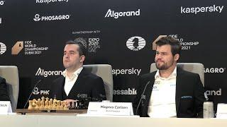 Carlsen and Nepo draw lots | World Chess Championship 2021