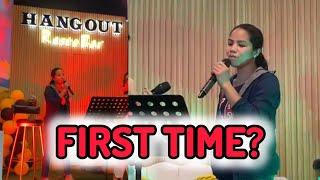 "Maybe This Time"  Filipina Sing in the Public for the First Time