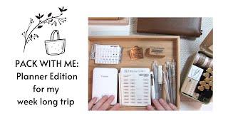 PACK WITH ME (Minimal - Planner Supplies): Week Long Trip